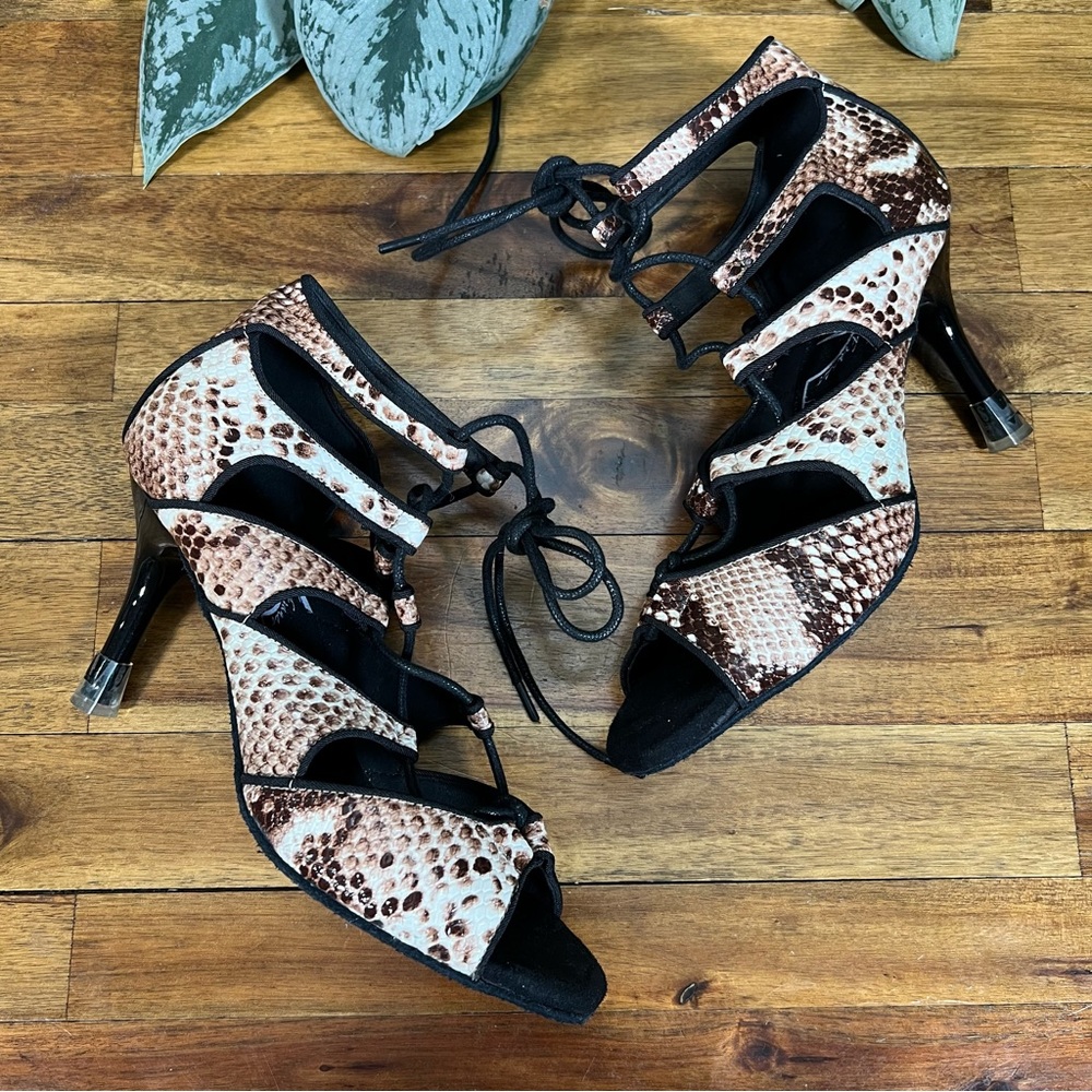 G Franco shoes 8.5 Phoenix dance shoe Reptile heels